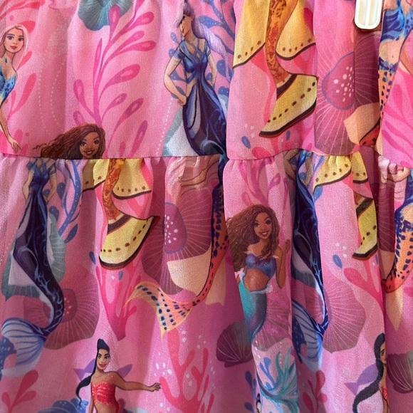 Disney’s Live Action Little Mermaid ruffled shirt & Skirt size 4T - Picture 4 of 6